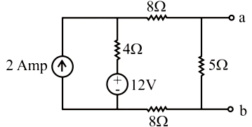 Find Norton equivalent resistance, RN, and equivalent current source, iN, at terminals a and b of the circuit.