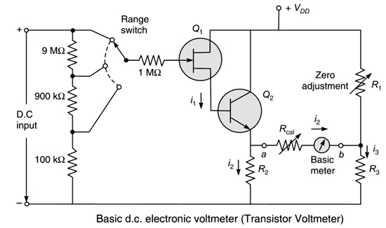 DC-Electronic-Voltmeter