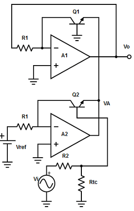 Determine the output voltage for the given circuit