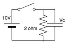 What is the voltage across the capacitor if the switch is closed and steady state is reached?