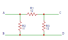 Find the equivalent resistance at node A in the delta connected circuit shown in the figure below.