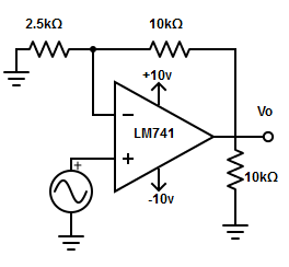 Find the maximum possible output offset voltage, which is caused by the input offset voltage Vio=15mv?