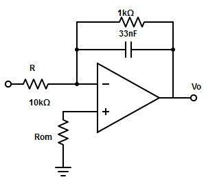 Determine the lower frequency limit of integration for the circuit given below.