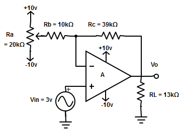 Compute the output voltage for voltage follower with offset voltage compensating network?