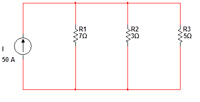 Determine the current in all resistors in the circuit shown below.