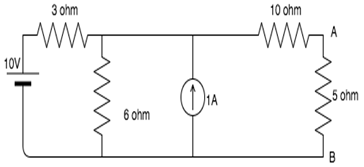 Calculate the Norton resistance for the following circuit if 5 ohm is the load resistance.