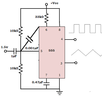 From the circuit given, find the value of output frequency?