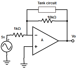 parallel resistance of tank circuit and for the circuit is given below