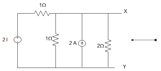 For the circuit shown in the figure below, the Norton Resistance looking into X-Y is __________