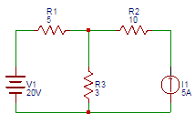 In the circuit shown, find the current through 4Ω resistor using Superposition theorem.